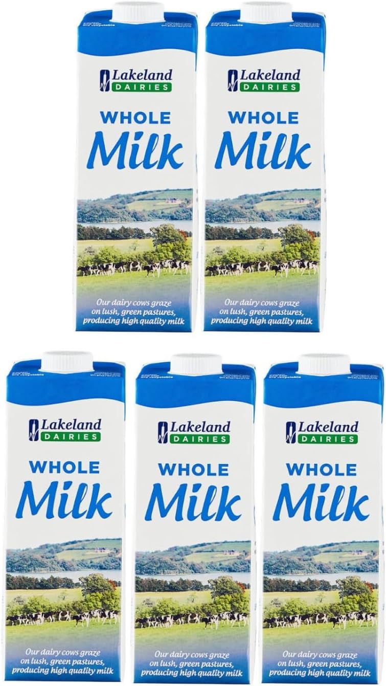 5 x 1L UHT Whole Mik Long Life