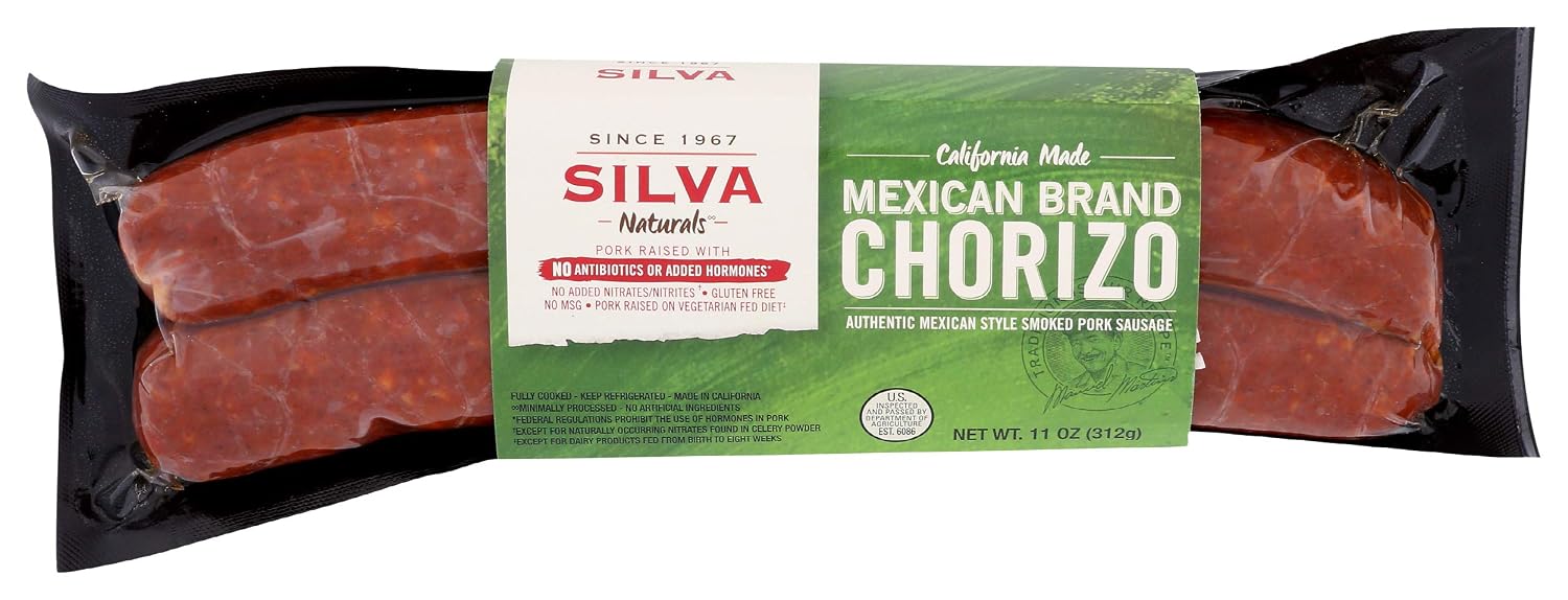 Silva Sausage, Chorizo Sausage, Mexican All Natural, 13 oz