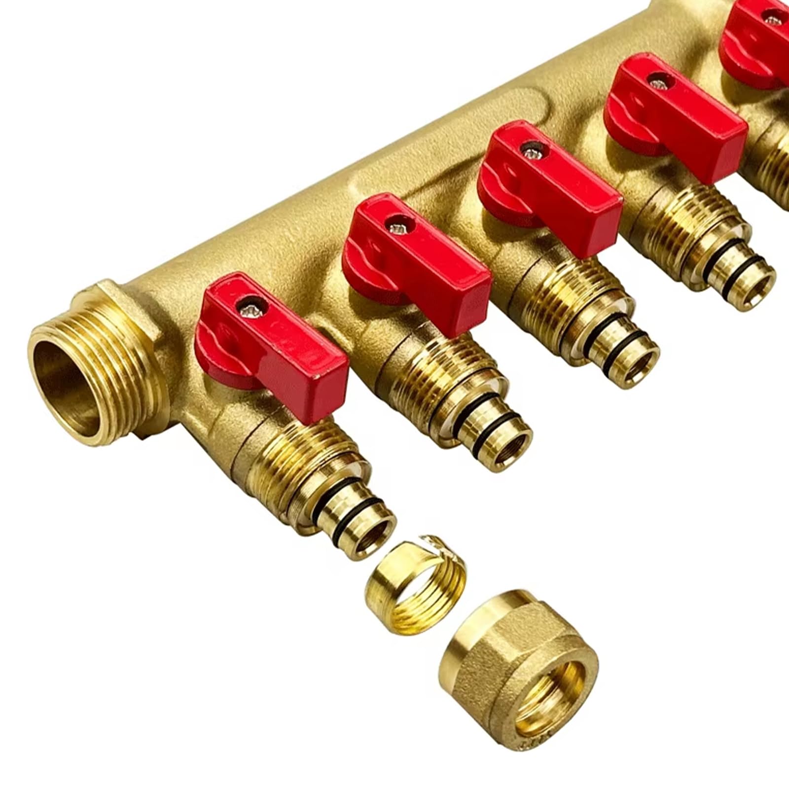 Joycabin Lot de 2 raccords de serrage pour tuyau chauffant 20 x 2 mm 3/4" Eurocône - Raccord à bague de serrage pour tuyau multicouche - Chauffage au sol