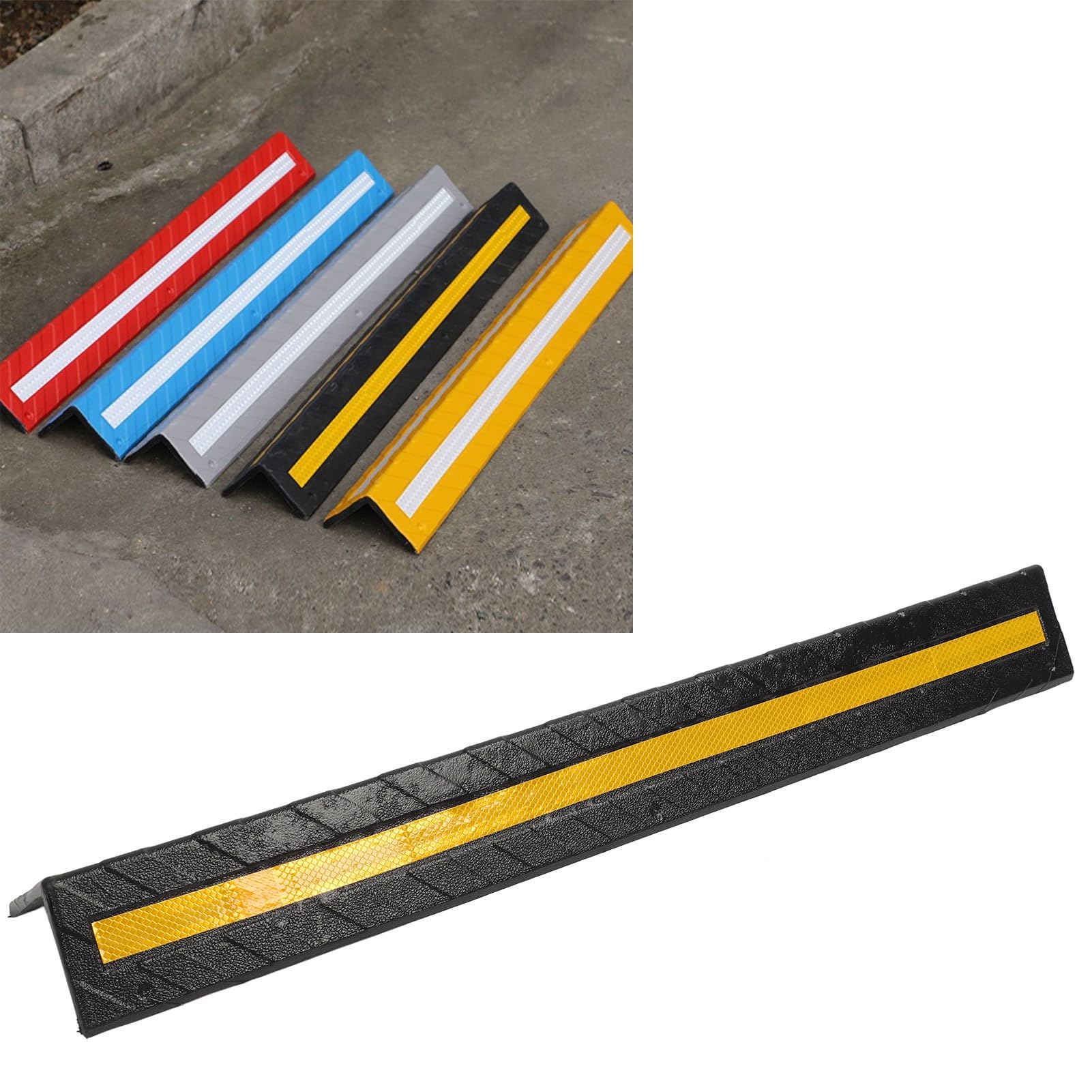 Hyuduo Guardia de Esquina de Pared de Garaje de 80 Cm de Largo, Vehículo, Compresión de Goma, Visibilidad Mejorada, Adecuada para Proteger el Cuerpo del Automóvil, la Puerta, el Parachoques, la