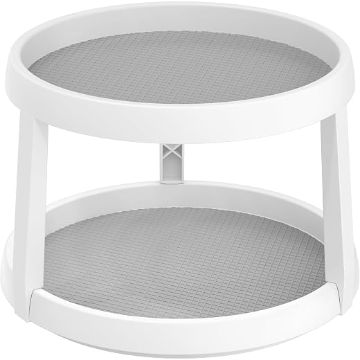 Simple Houseware 2 Tier Turntable Lazy Susan Spice Organizer
