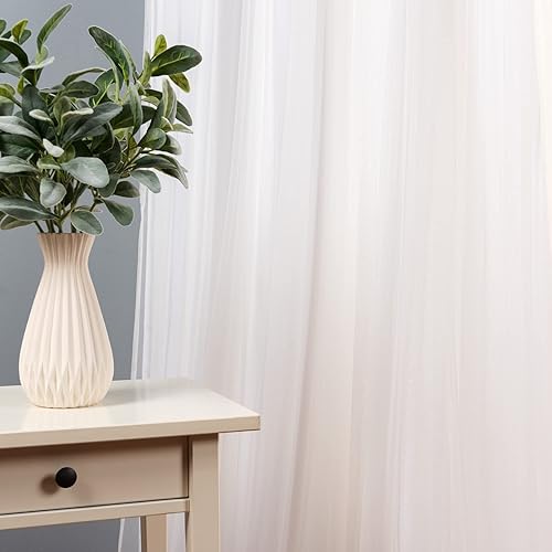 Miniatura 5 de Best Home Fashion - Juego de 2paneles de ventana con ojales de níquel de acero inoxidable, aislamiento térmico y tul de encaje para habitación, 52 x