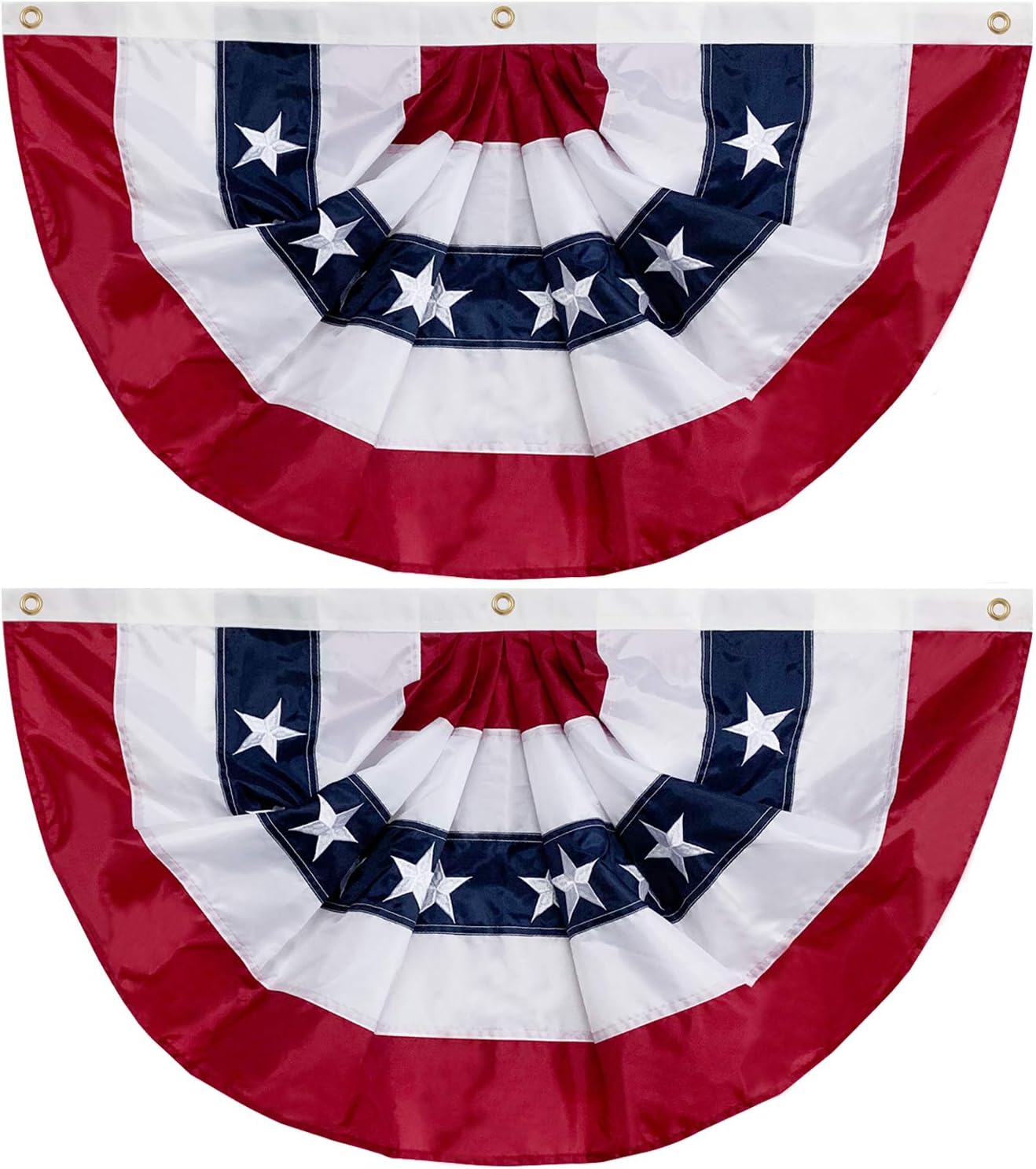 wallpapers American Flag For Porch Railing 36 x18 usa patriotic nylon bunting pleated flag 2 sided embroidered stars sewn stripes grommets july 4th american flag decor outdoor use inside