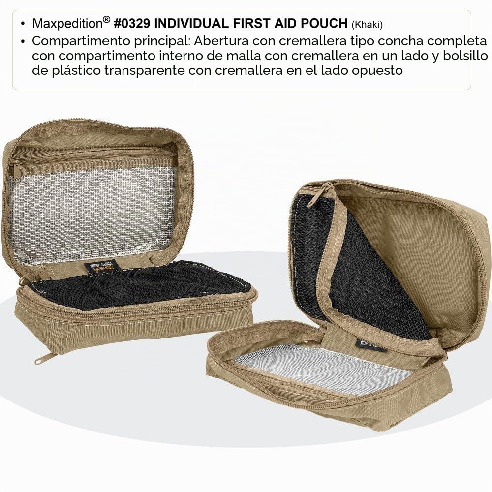 MAXPEDITION Bolsa individual de primeros auxilios (caqui)