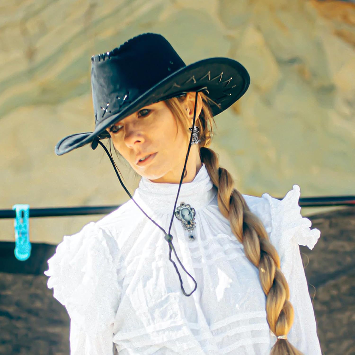 RechicGu Western Cowgirl Hat Boots Earrings Enamel Cowboy Hat Sparkly Rhinestone Boot Dangle Earrings Prom Country Concerts Rodeo Cowboy Outfits Jewelry Gift for Women - Image 4