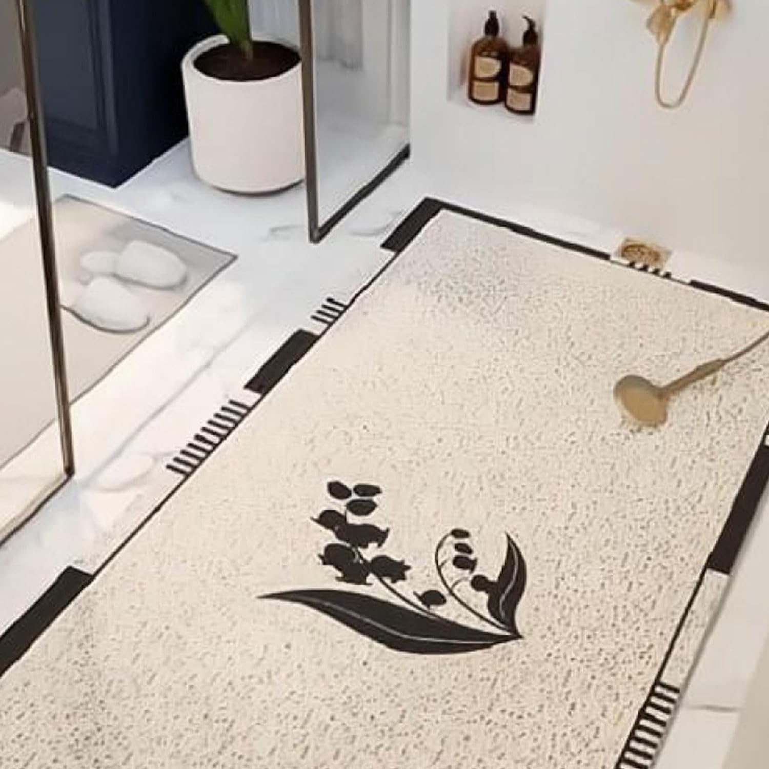 Alfombrilla de Ducha de lufa para baño, Antideslizante en el Interior de la Ducha, Alfombrillas de baño de PVC, antimoho, de Secado rápido, Alfombrilla para bañera, Zona de Ducha húmeda, Alf