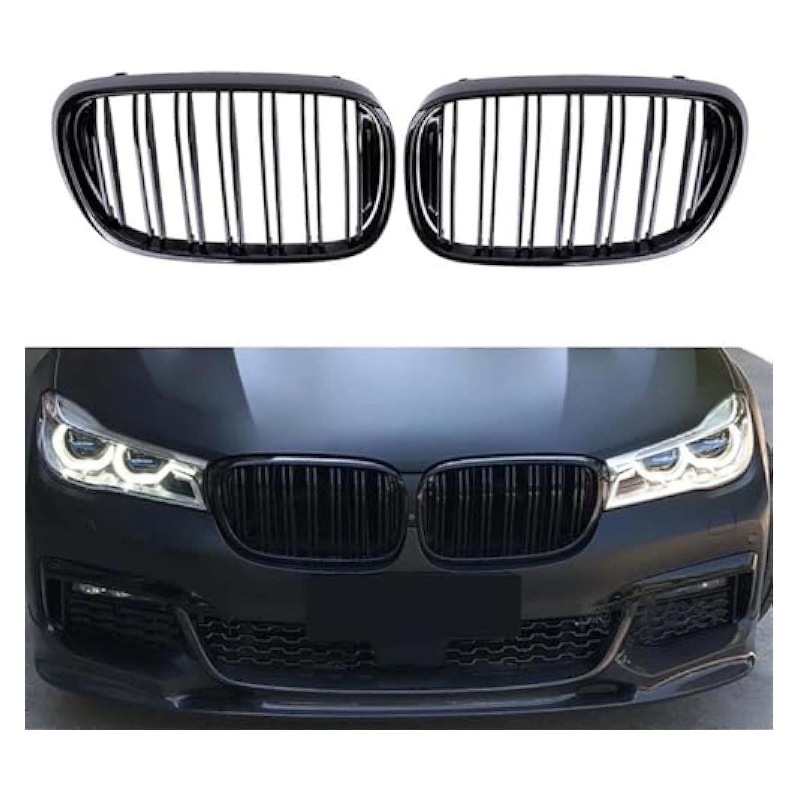 Für 7er G11 G12 730li 740li 2016 2017 2018 2019 2020 Auto-Frontstoßstange Nierengrill Haube Glänzend Schwarz Racing-Grills Front Nierengrill Grills(Please select)