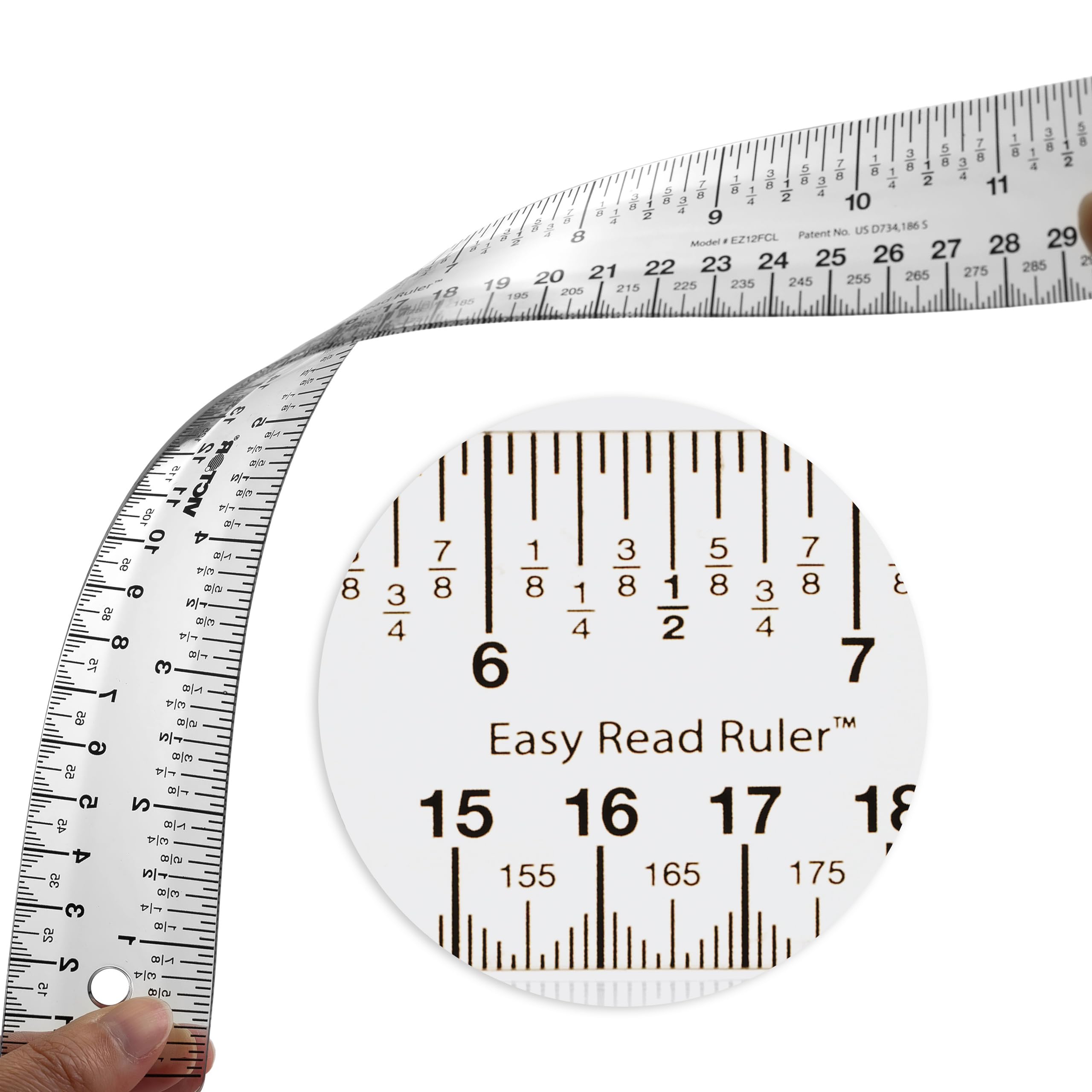 Victor Easy Read 12-Inch Plastic Ruler, Non-Glare Straight Edge Ruler, Standard and Metric Measuring Tool for School, Office, Drafting, Drawing, and Crafts — Amazon image 7