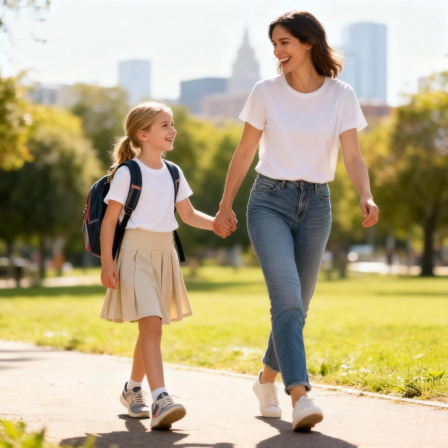 Bienzoe Girls School Uniform Skirt: Kids Adjustable Waist Pleated Dance Skort - Image 4