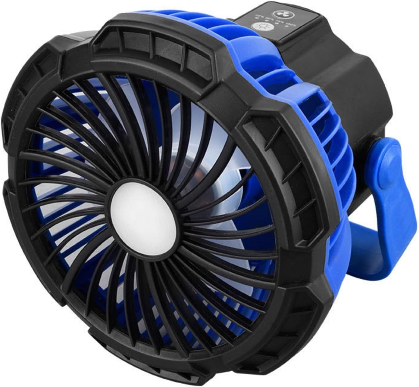 Mjaie Battery Powered Camping Fan LED Light Regulable Speeds Hanging for Backpackers Fishing Waterproofed Camping