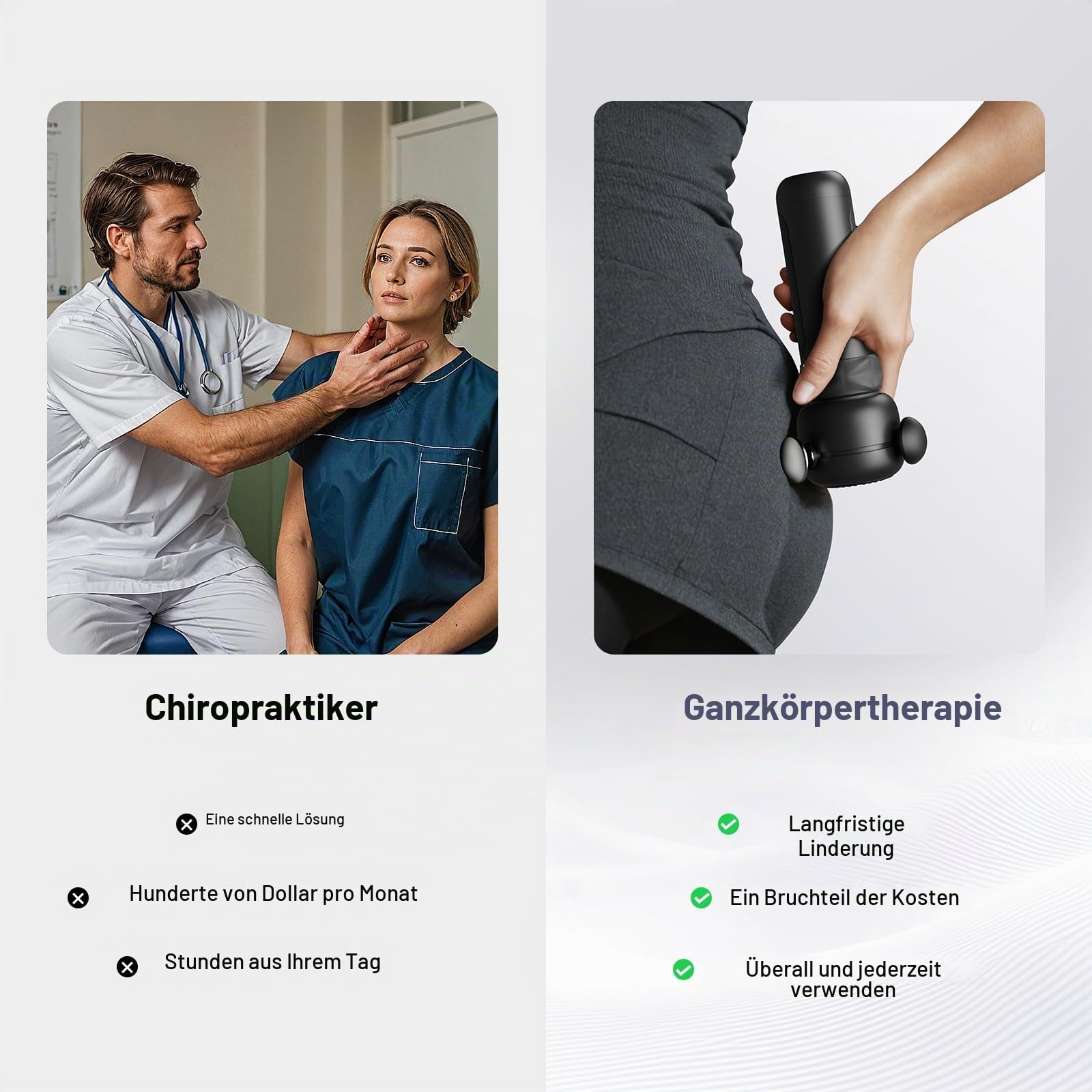 HYAKO SE Tiefengewebe-Massagepistole, 6.500 U/min, 5 Köpfe, 5 Stufen Leise | Sanfte Vibrationsmassage, löst Muskelverspannungen, ideal für Rücken, Nacken, Arme & Beine, für Einsteiger