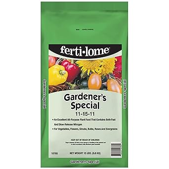 Fertilome Gardener's Special All Purpose Plant Food 11-15-11 (trace elements, fast, slow release nitrogen), 15 LB