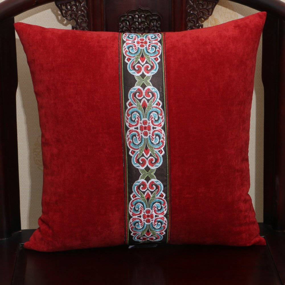 Coussins de canapé style européen taie d’oreiller flanelle 45x45cm VersionA