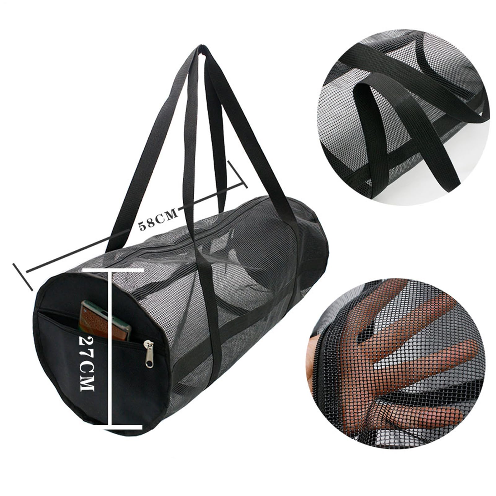 Scuba Diving Bag - Mesh Duffle Bag, Scuba Diving Equipment Bag | Folding Large Capacity Scuba Bag Dive Mesh, Basketball Football Storage Bag, Sports Yoga Fitness Training Bag for for Swim Gym Gears