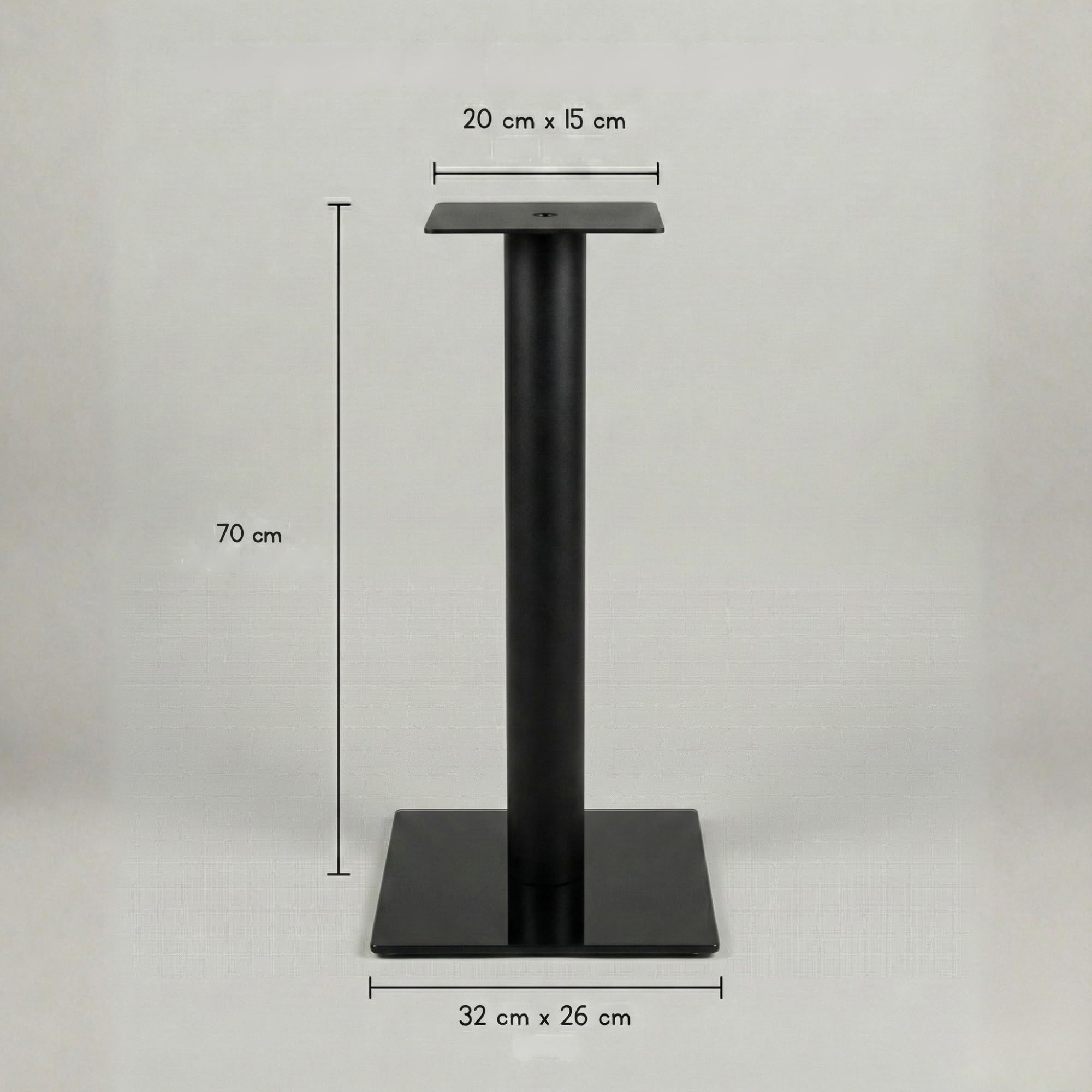 Sonorous SP100-70 Nero – Supporti da Pavimento per Diffusori 70 cm (Coppia) | Alluminio e Vetro Temperato | Fino a 20 kg per Supporto | Gestione Cavi Integrata.