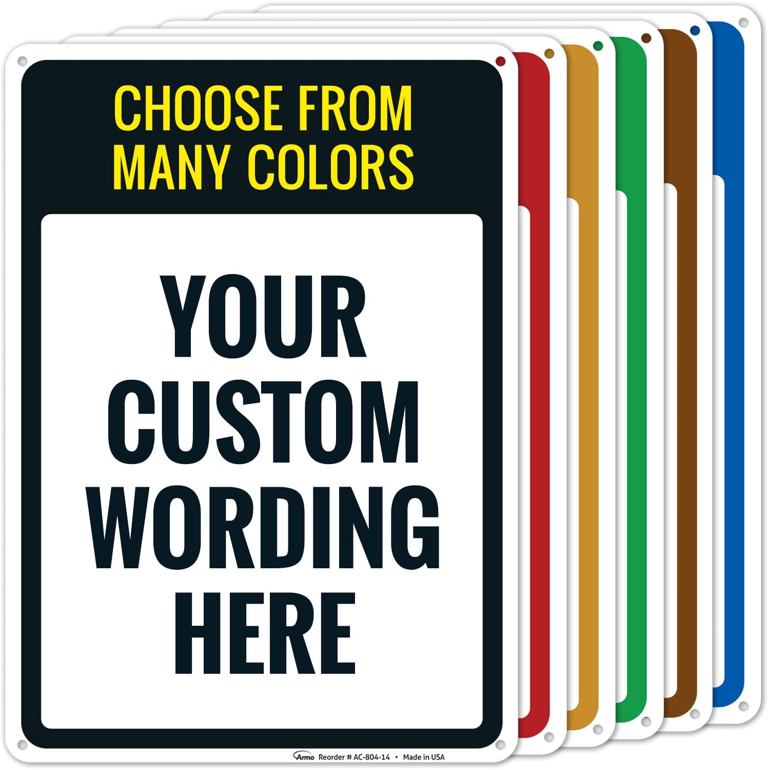 Custom Personalized Signs For Home, Office, Business, Delivery, Decor, Indoor/Outdoor Use Pink Sign, 10x14 Aluminum Inches, Rust Free .040 Aluminum, Fade Resistant, Made in USA