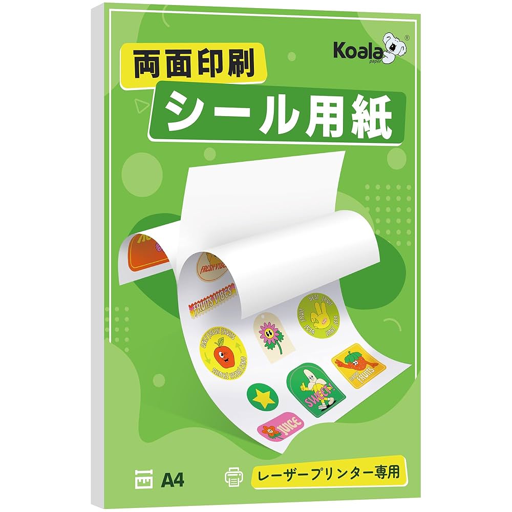 Amazon.co.jp: Koala 両面印刷 写真シール用紙 ラベルシール A4