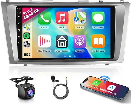 Miniatura 27 de Radio de coche 2G+64G para Toyota Camry 2006 2007 2008 2009 2010 2011 con CarPlay inalámbrico Android Auto, 9 pulgadas pantalla táctil Android 13
