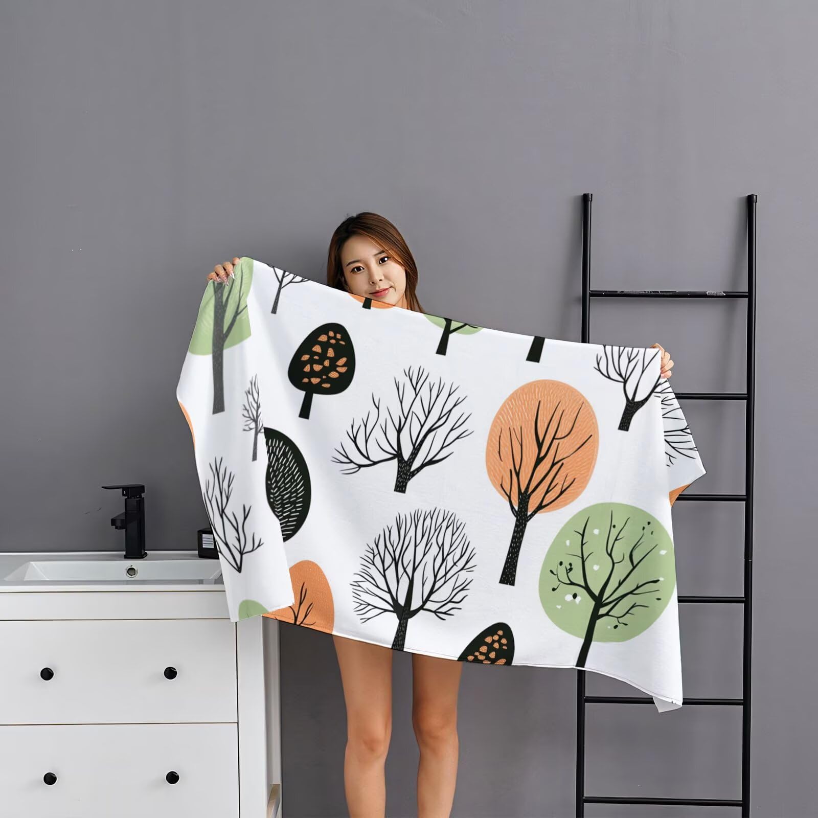 2 szt., bardzo duże 100 x 220 cm, kreskówkowy szybkoschnący ręcznik z mikrofibry, bez piasku i plażowy, lekki podróżny, kompaktowy ręcznik kempingowy z torbą do przechowywania, chłonny dla kobiet