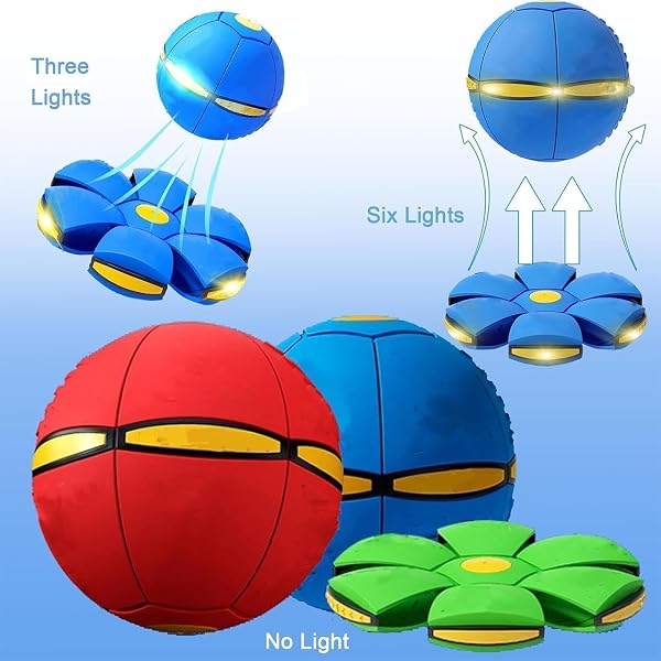 Magic Meta Ball, Magic Children Bouncing Balls with 6 Light, Magic Meta Ball Flying Saucer, Dual Form Freely Switchable Bouncy Ball for Indoor & Outdoor, Parent-Child Interaction - 5