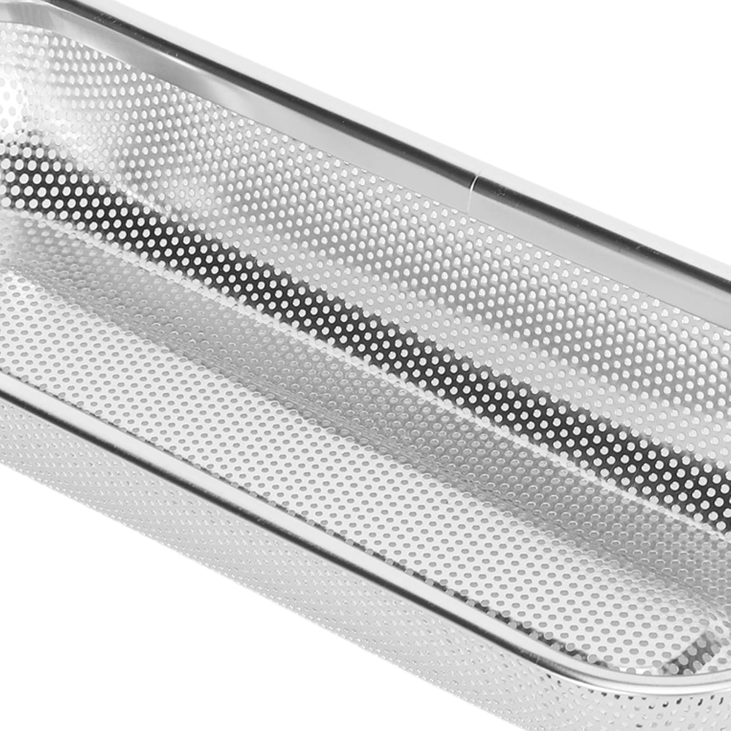 VBM Stainless Steel Rice Bowl Square Utensil Drying Rack Cabinet Chopstick Holder For Kitchen Cutlery Basket Rice Wash Space-Saving Bottom Drain Hole for Countertop 3