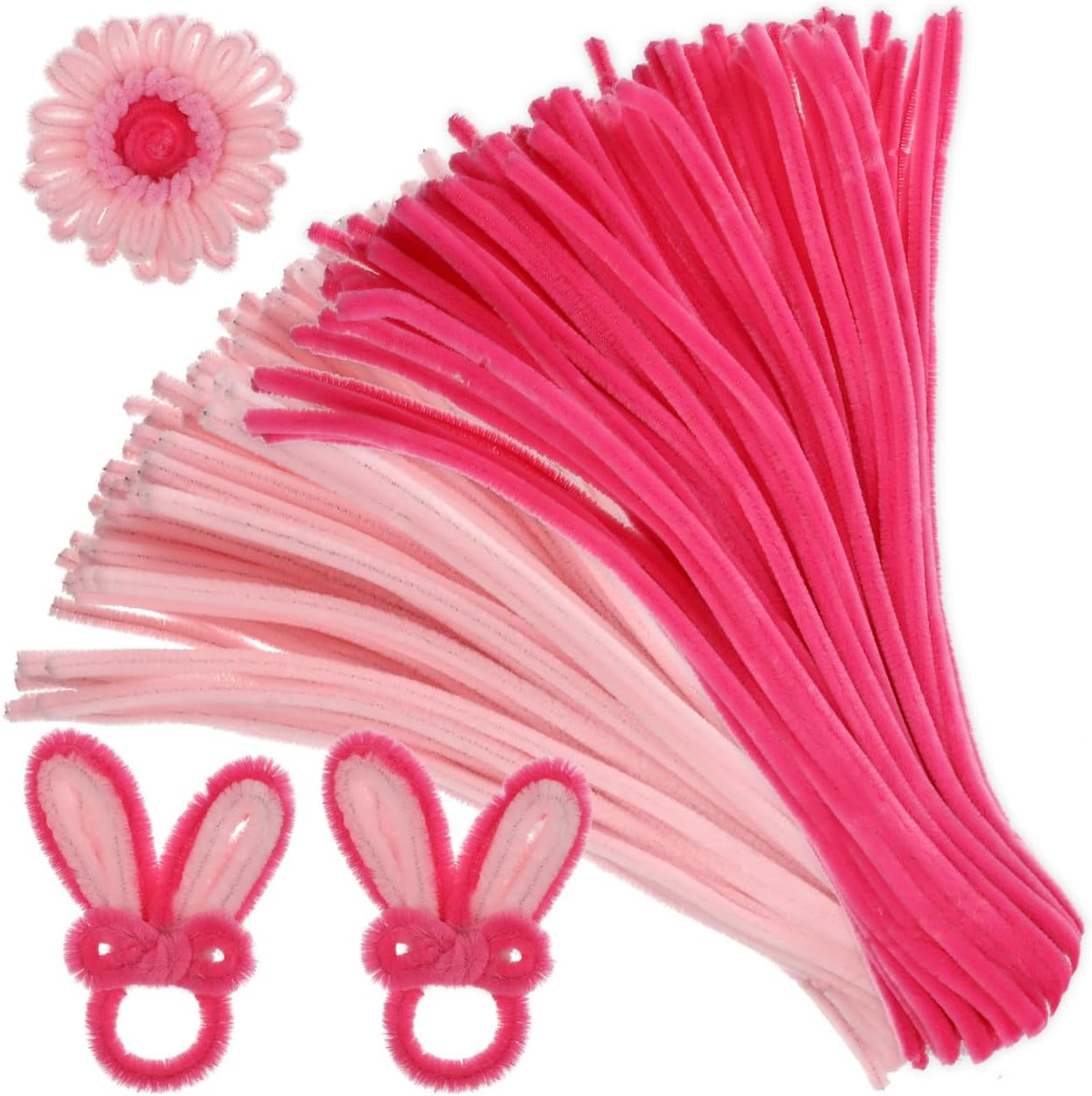 KALLORY Chenille Pipe Cleaners 11.65 Inch Soft Fuzzy Stems 200 Pcs Twisting Rods for DIY Crafts Handmade Flowers Holiday Decorations