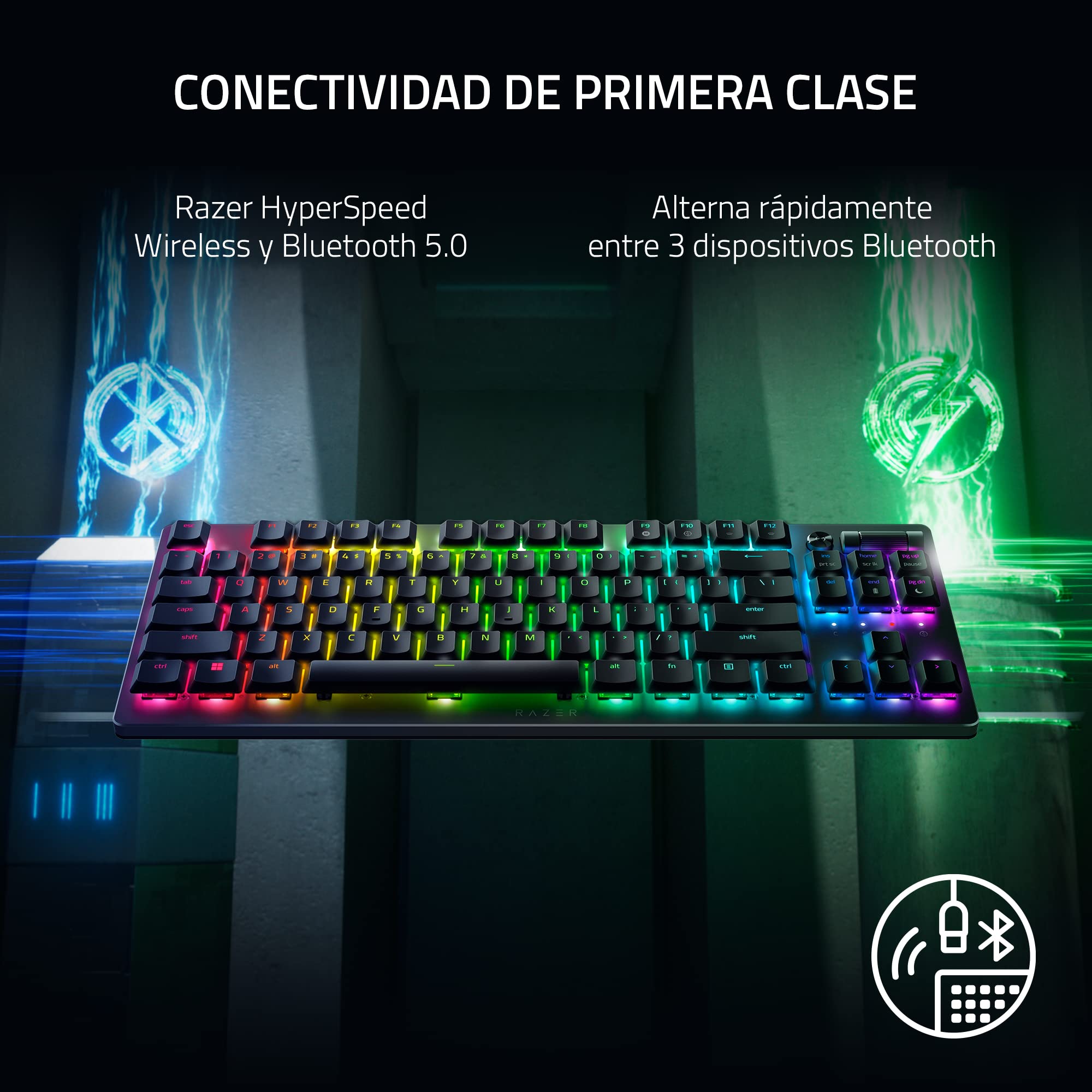 Razer DeathStalker V2 Teclado Gaming RGB Red Switch Layout USA