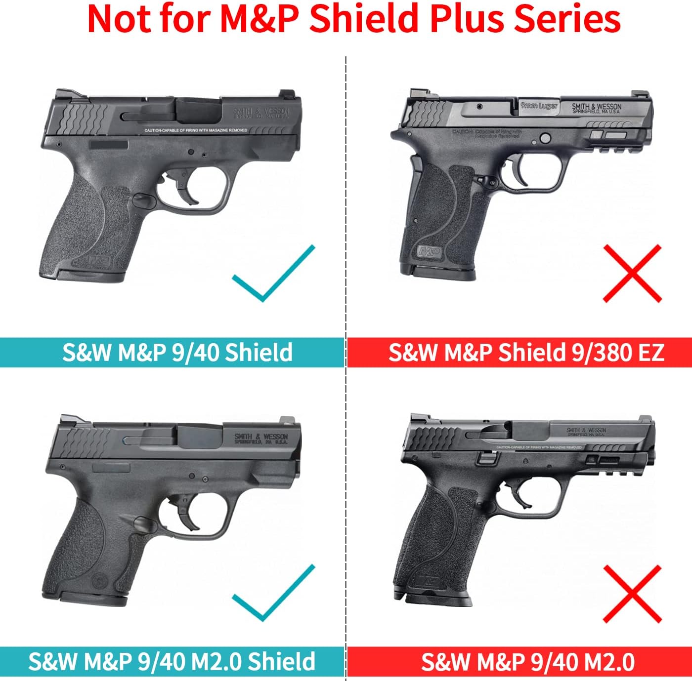 M&P Shield 9MM Holster, Right Hand OWB Holster Fit Smith & Wesson M&P Shield 9mm/.40/M2.0-3.1" Barrel. Paddle Holster for Outside Waistband, Adjustable Cant with Safety Lock.