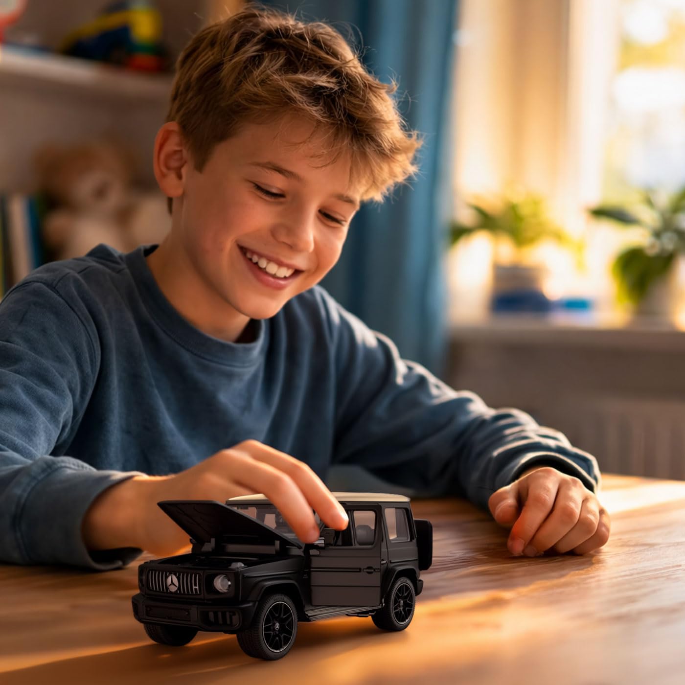 JAMARA 402264 Mercedes-AMG G 63 Diecast 1:24 Schwarz Modellauto Metall Miniatur Sammlermodell Spielzeug Auto Kinder Geschenkidee