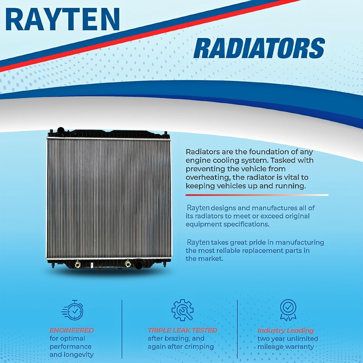 Rayten 2479 Radiator Compatible with 2002-2004 Dodge Ram 1500 3.7L 4.7L 5.7L V6 V8 & 2003 Dodge Ram 2500 5.7L V8 & 2003 Dodge Ram 3500 5.7L V8,Replace# 52028829AE 52028829AF 52029835AC