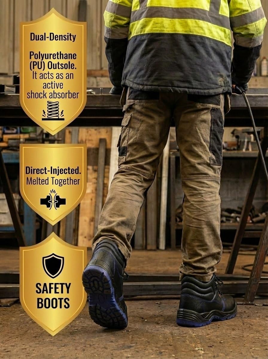 Boots Unionshoes - Composite Safety Toe - Breathable and Light Weight - Utility Boots for Construction and Warehouse