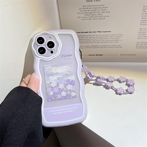 Miniatura 4 de Fycyko Funda compatible con iPhone 11 con bonito diseño floral de flores moradas estéticas para mujeres, adolescentes y niñas, funda de protección
