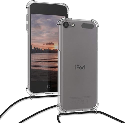Miniatura 4 de kwmobile Funda cruzada compatible con Apple iPod Touch 6G  7G (6 y 7 generación), funda de TPU transparente con correa para el cuello, transparente