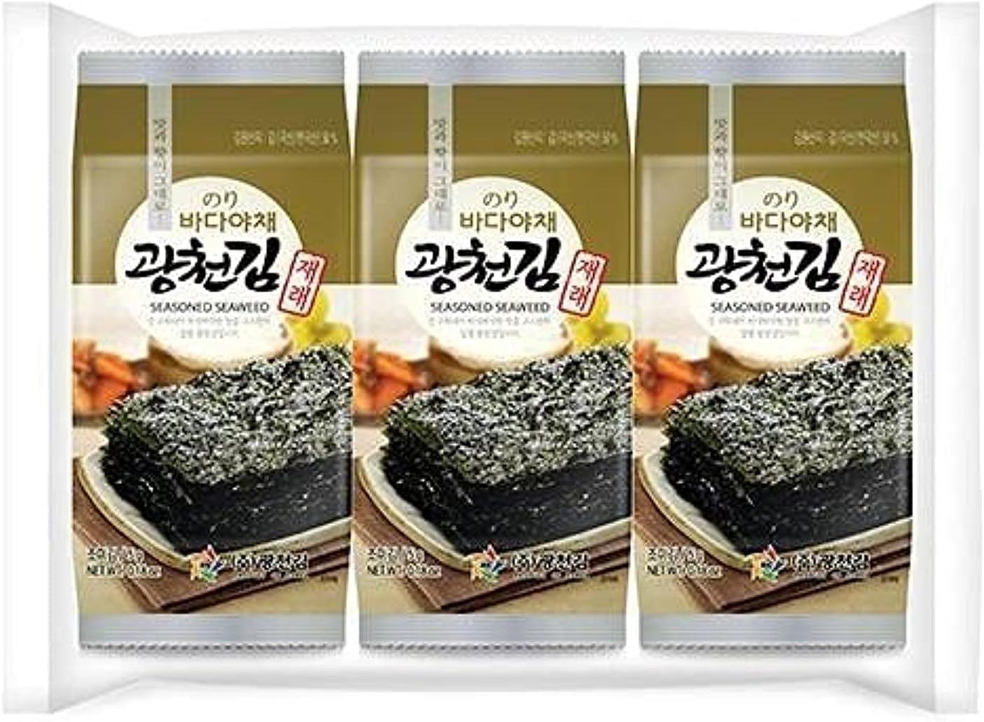 Zypermart Living MindfullyKwangchoen Dosirak Seasoned Jarea Seaweed 3 pkgs- [kwangcheonkim- 5gx3]