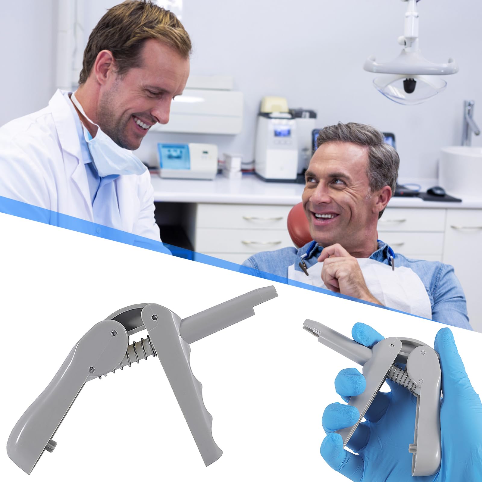 Pistola dentale composite in resina, 1/5 pezzi, pistola per iniezione a dosaggio di materiale composito, applicatore dispenser dentale, compatibile con la maggior parte delle punte monodose (5)