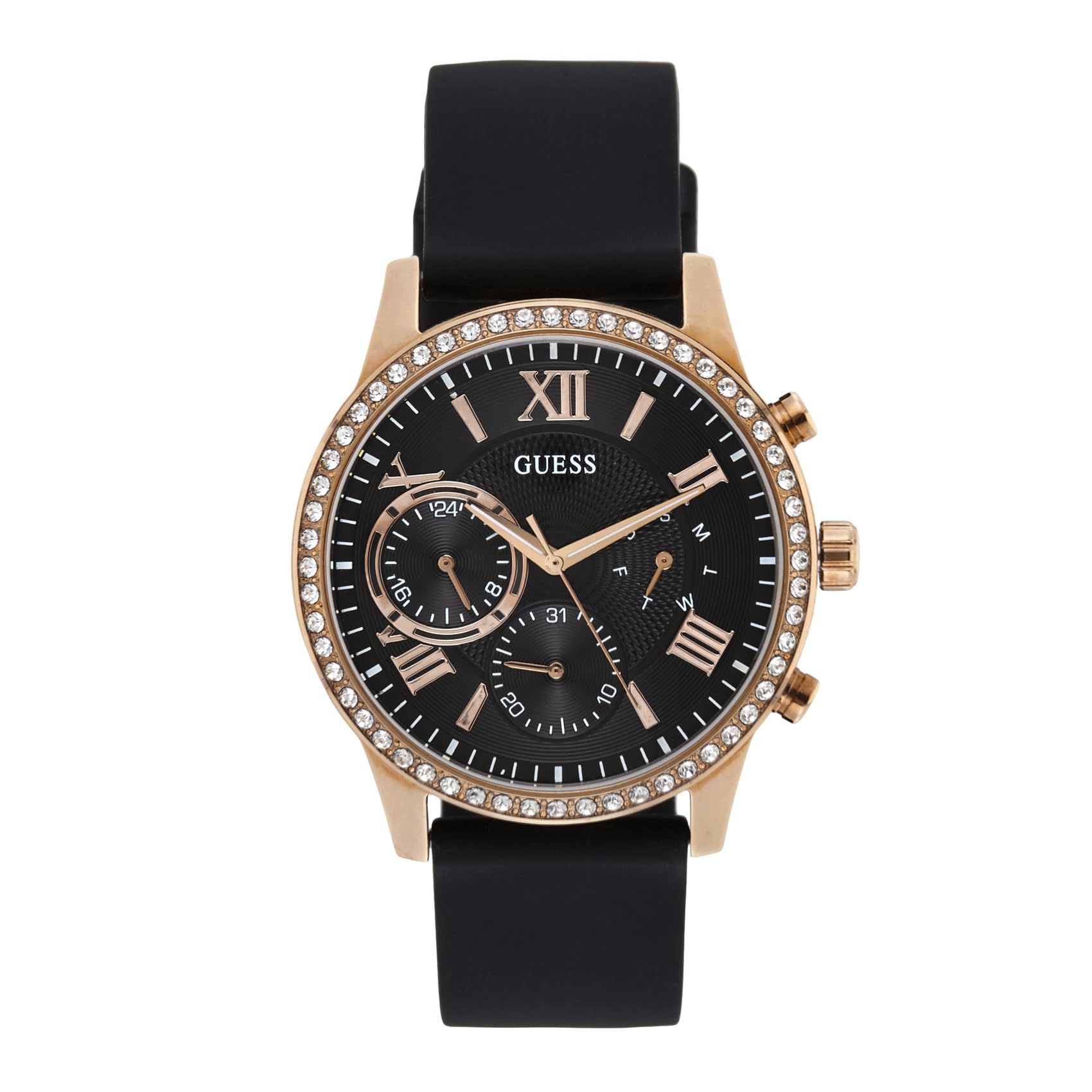 guess Round 40mm Champagne Dial Analog Women Watch - U1135L4M-picture-11