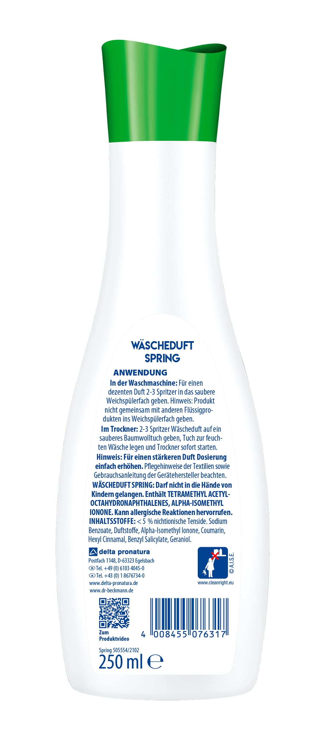 Dr. Beckmann Zapach do prania Spring 6 x 250 ml do wszystkich tekstyliów