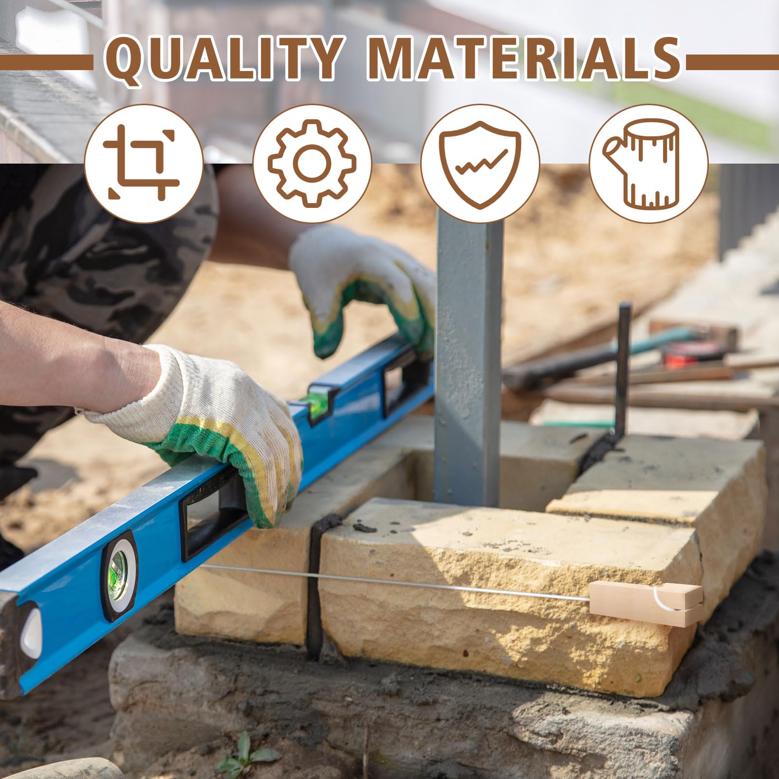 Masonry String Lines - DoubleFill 4 Inch Line Blocks -3