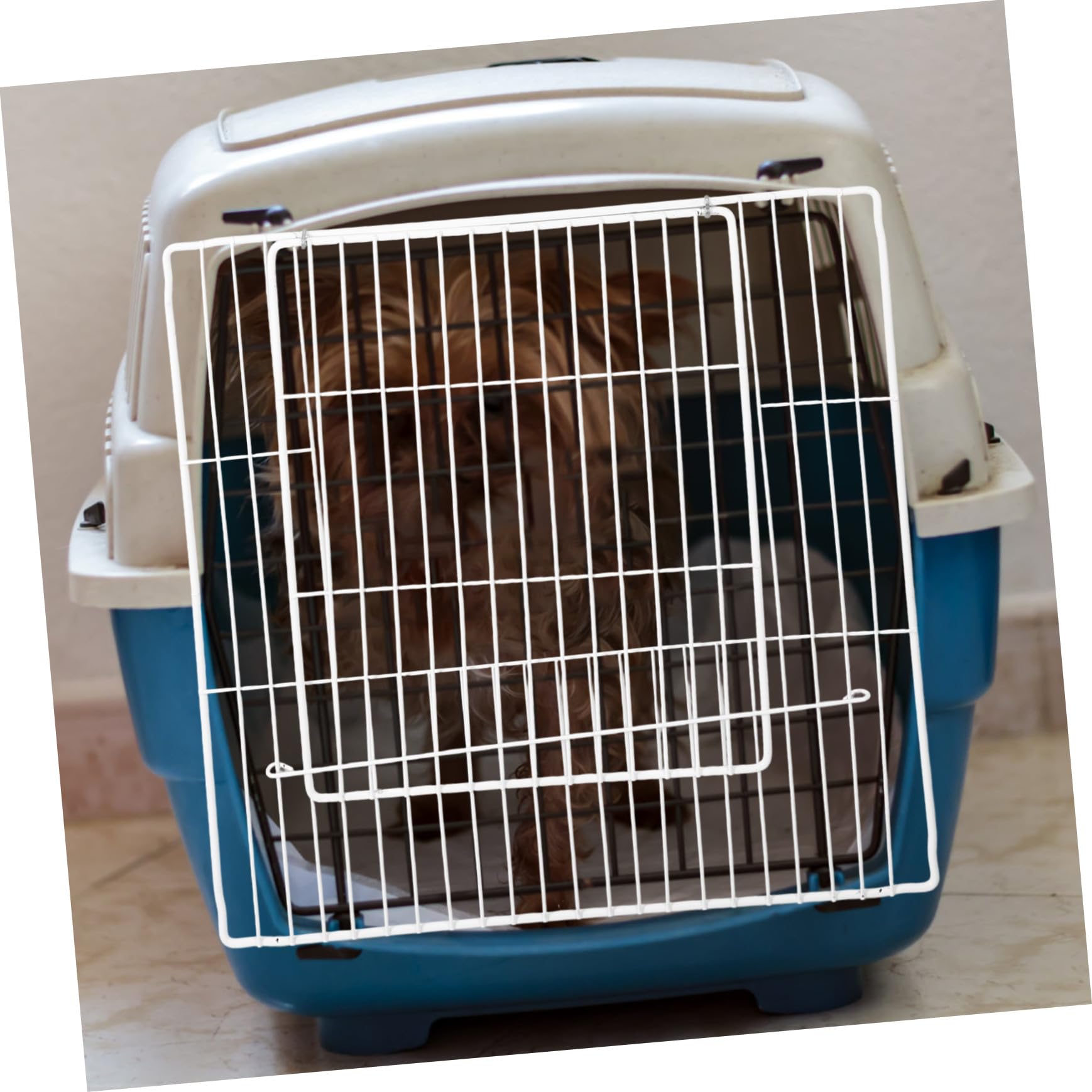 Abnehmbare Türplatte für Haustierzaun aus Eisendraht Weiß mit Multidirektionaler Montage für Katzennetz und Selbstgemacht Haustierzubehör für Katzen