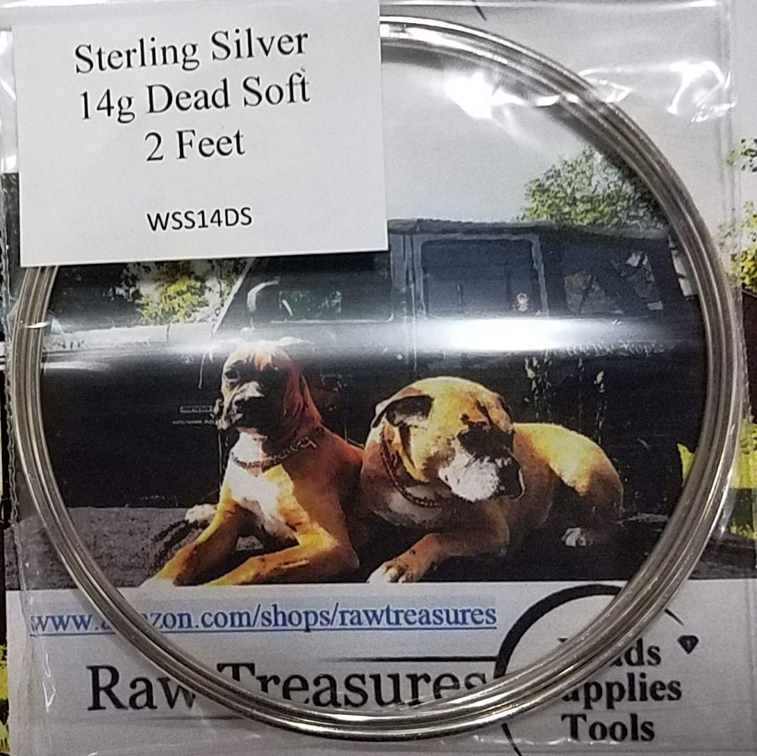 14 Gauge Sterling Silver Wire Round Dead Soft - 2 Feet from RawTreasures