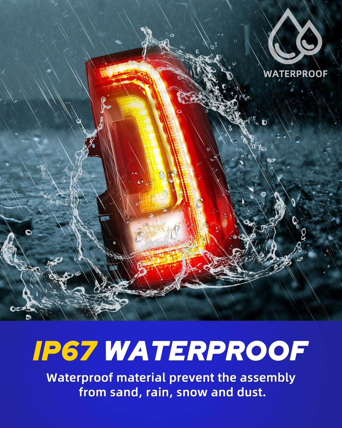 AUTOONE GMC YUKON Tail Light Assembly with Original LED bulbs for 2015-2020 YUKON & YUKON XL Rear Lights Assembly, Passenger Side(RH)