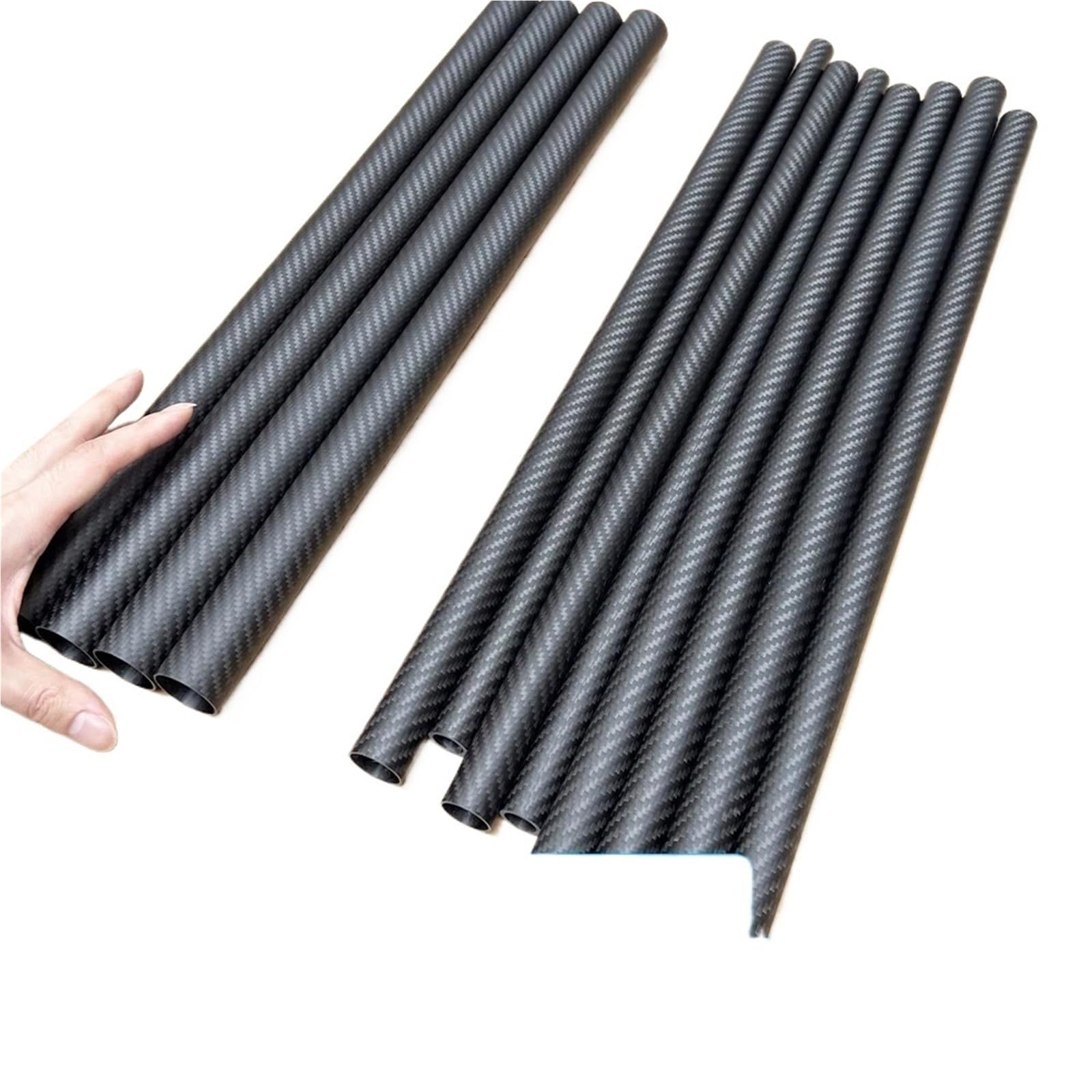 Tubo De Fibra De Carbono Tubo de fibra de carbono de 2 piezas de 500 mm de longitud