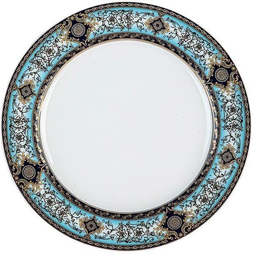 Eplze YBK Tech - Plato de porcelana de hueso, plato de postre de cerámica para desayuno, té de tarde, patrón de sensación de arte barroco (plato de