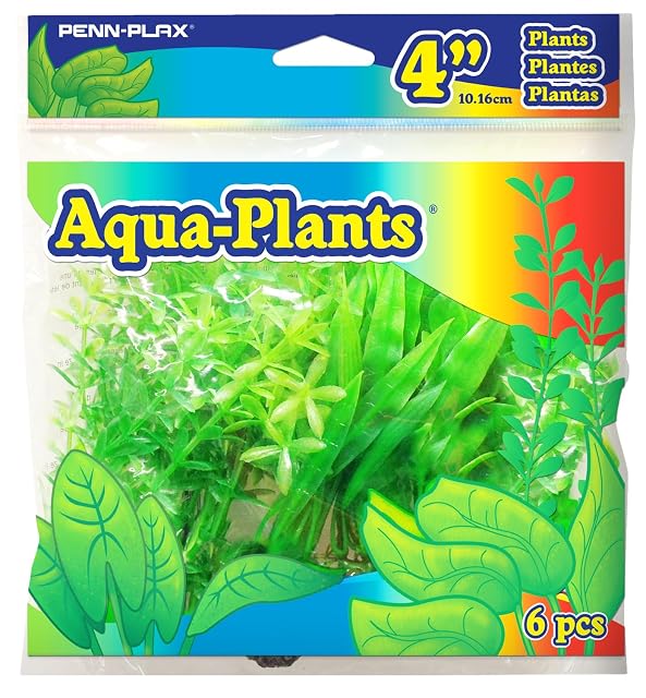 Foto 5 de 5 de Penn-Plax Paquete de 3 Plantas de plástico para Acuario, 4 Pulgadas, Verde