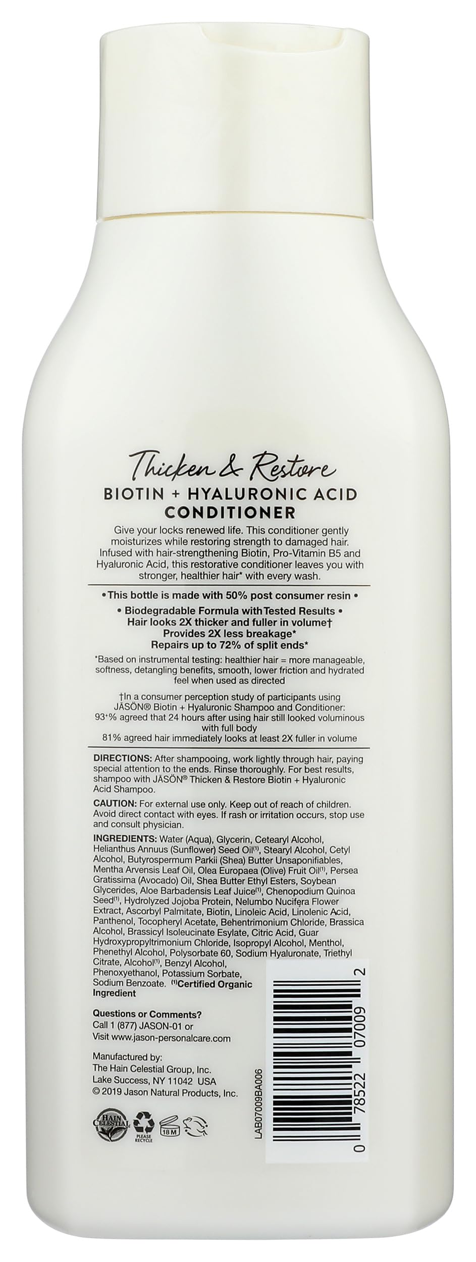 Jason Natural Products Natürliche Biotin Haarspülung 473 ml