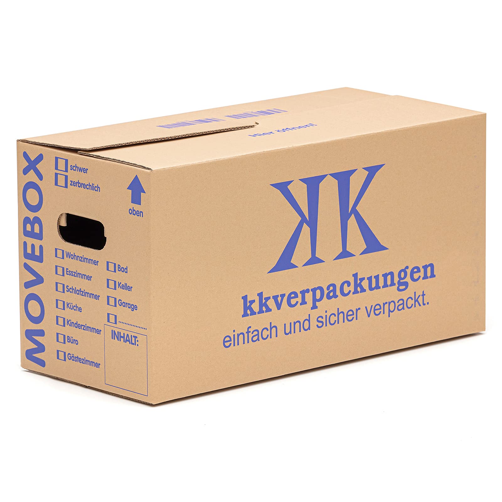 KK Verpackungen Umzugspaket 3-4 Zimmer Wohnung | 6 Umzugsdecken 130x200cm, 75 Umzugskartons 2-wellig, Packseide, Luftpolsterfolie, Klebeband | Umzugsset Komplett | Umzugsmaterial