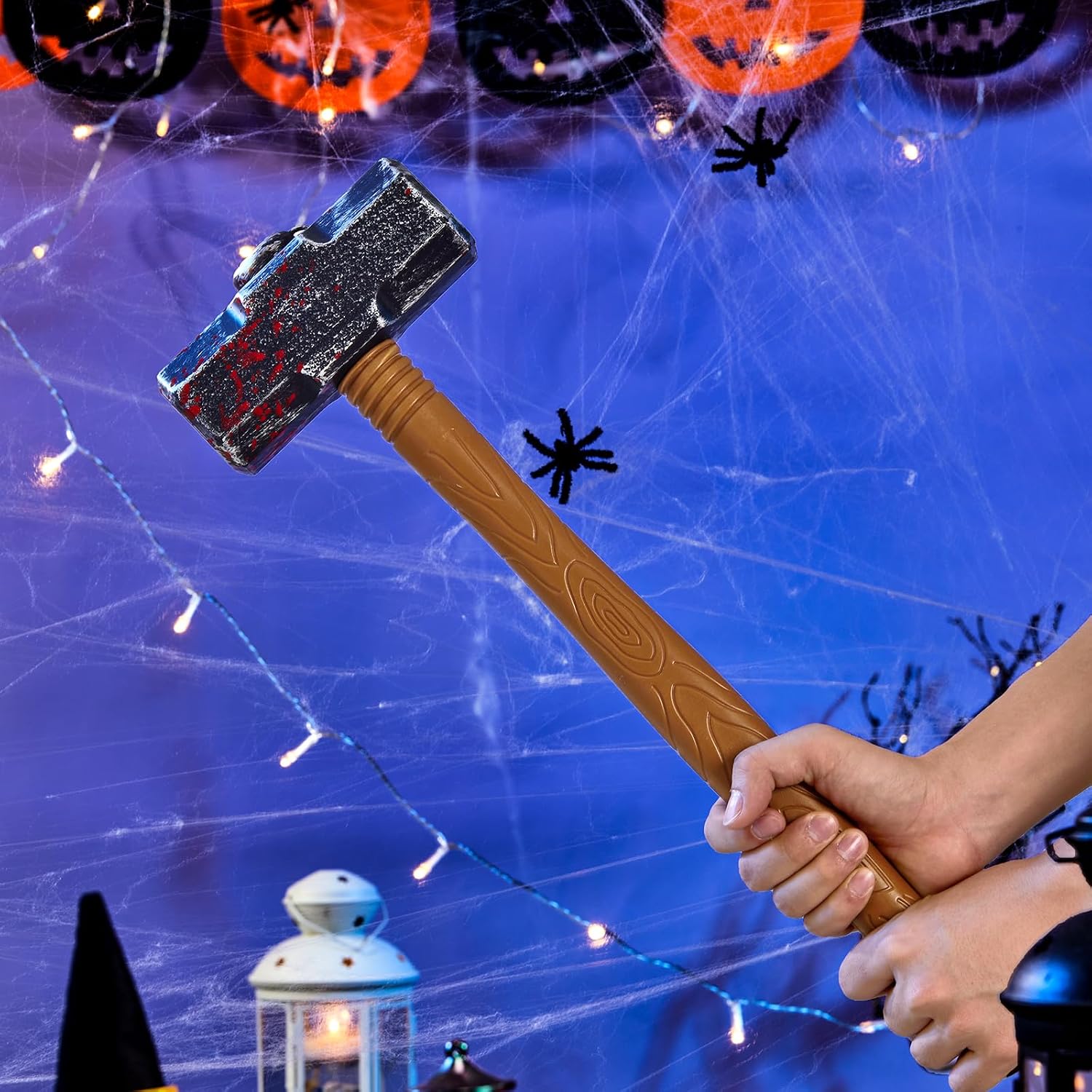 NESTRE Plastic Fake Hammer Prop,Halloween Fake Weapons,Sledge Hammer Prop for Halloween Cosplay Costume Accessory