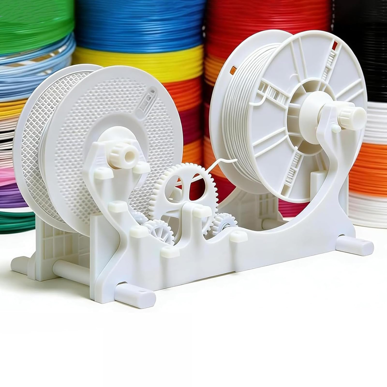 3D-Filament-Respooler, 1 kg Kapazität, gleichmäßiges Aufwickeln ohne Verheddern, Smart Start/Stop, Universal für PLA ABS PETG Filament
