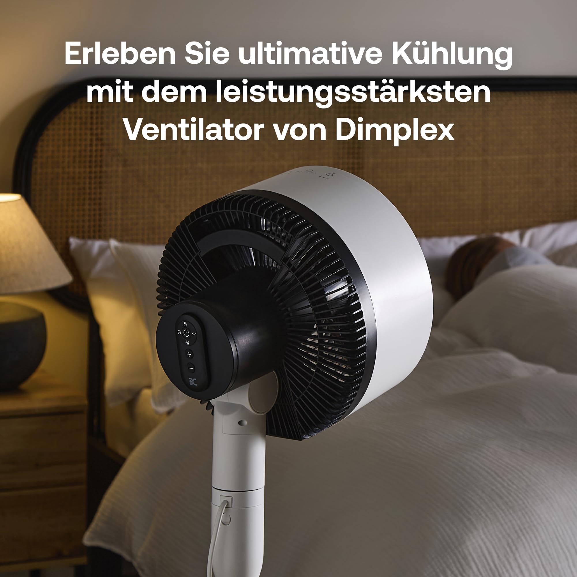 DIMPLEX DUOCOOL Smart 2-in-1 Ventilator Stand- & Tischventilator 5 Geschwindigkeitsstufen Turbo 20m Reichweite 36dB App Google Home Alexa Fernbedienung