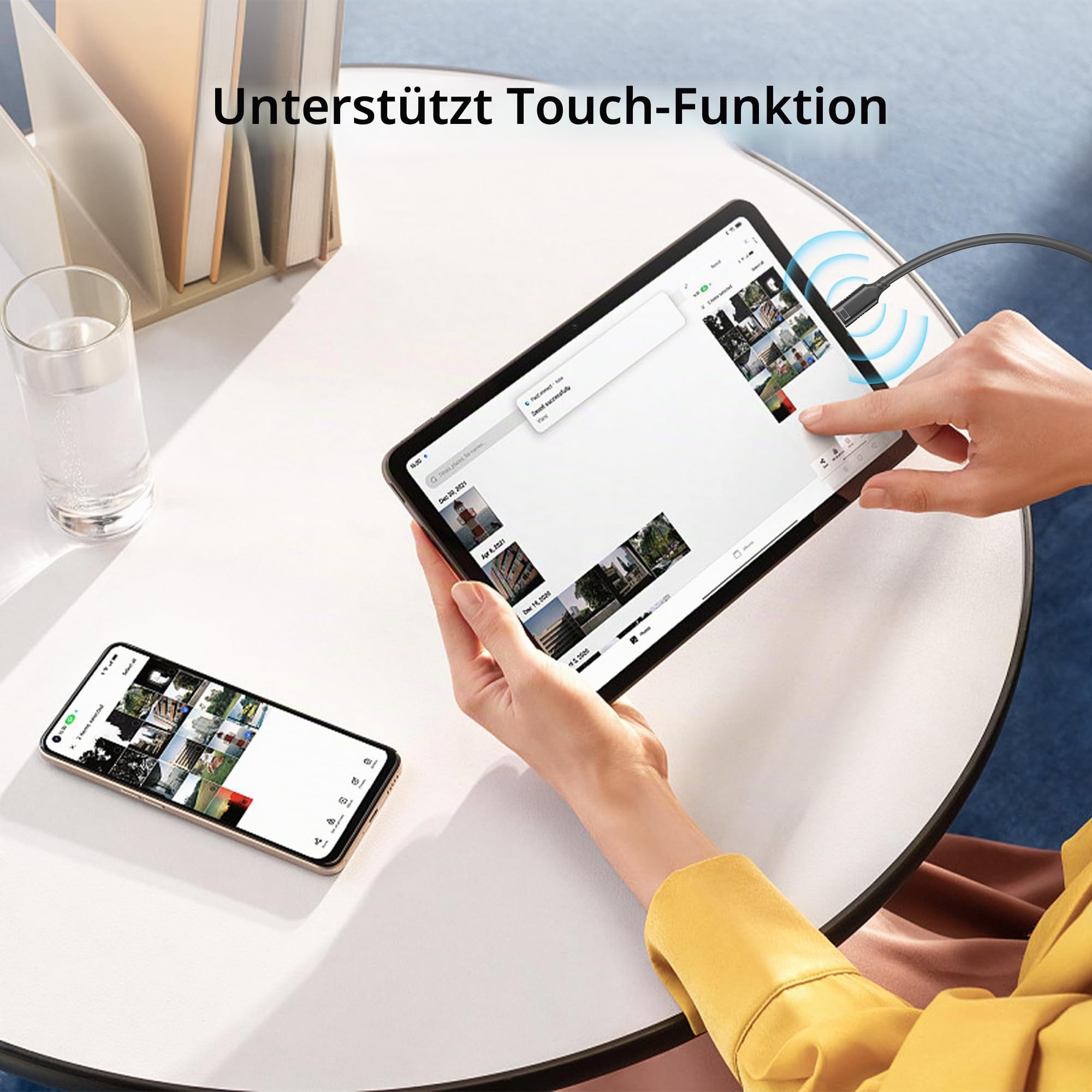 DisplayPort-auf-USB-C-Kabel, 5K @ 60Hz/4K @ 144Hz, 2 m DP auf USB C für mobilen Monitor, Studio-Display, XREAL Beam, Touch-Funktion, kompatibel mit Nreal Xreal, Switch, Xbox, Steam Deck, PS4/5